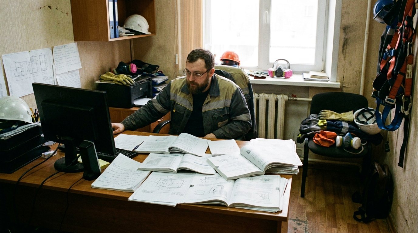 Специалист переводит техническую документацию СИЗ с иностранного языка на русский